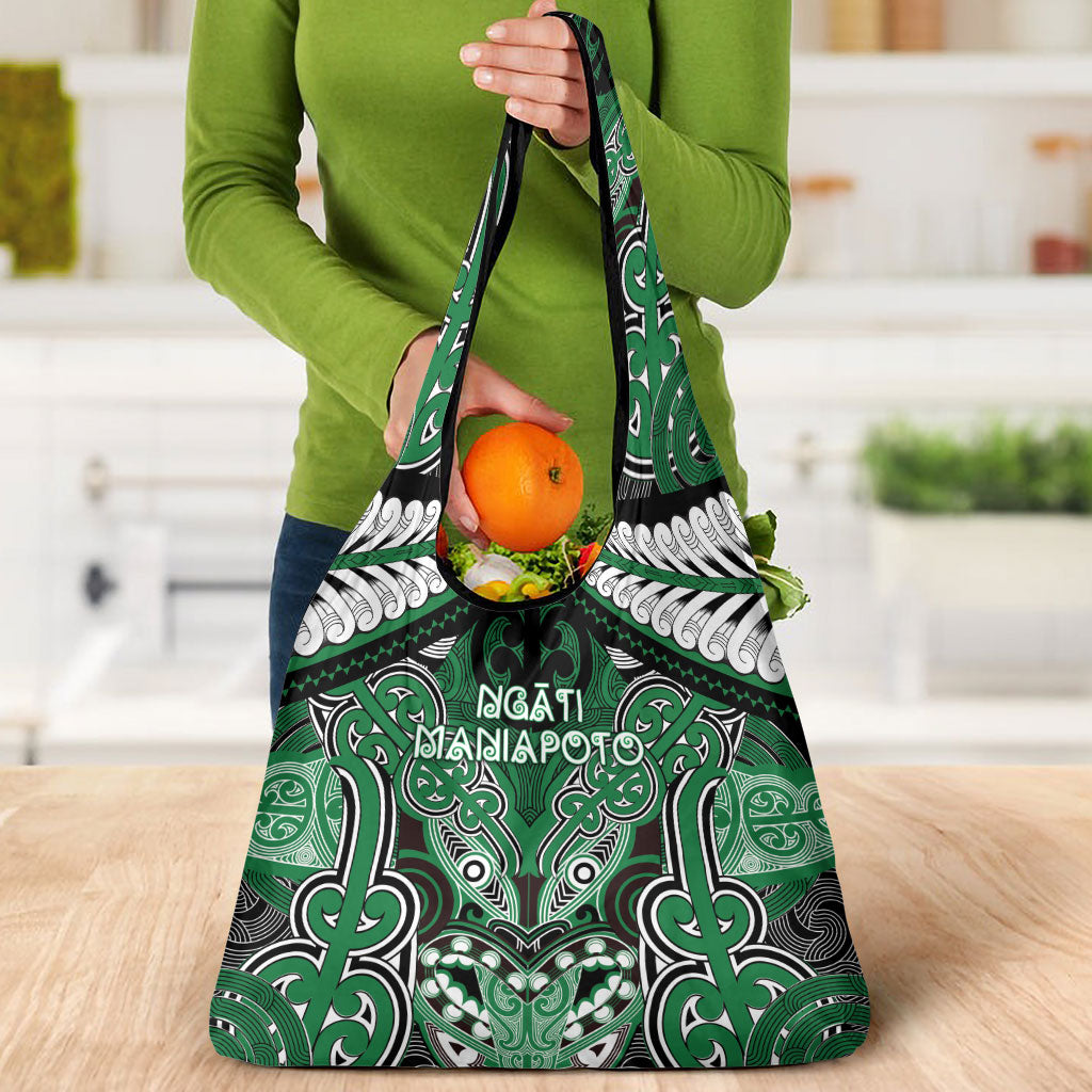 Aotearoa Iwi Ngati Maniapoto Grocery Bag Maori Kowhaiwhai Pattern LT19 - Polynesian Pride