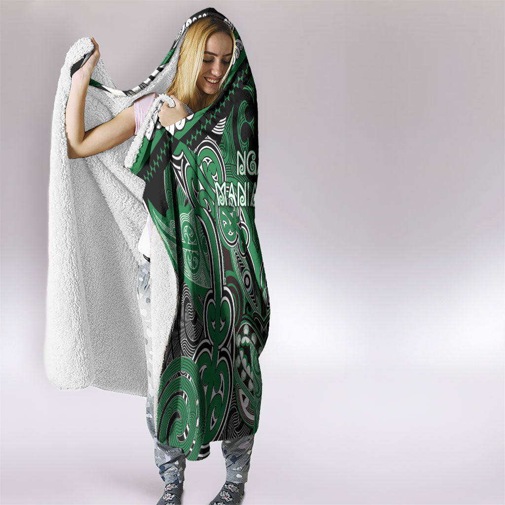 Aotearoa Iwi Ngati Maniapoto Hooded Blanket Maori Kowhaiwhai Pattern LT19 - Polynesian Pride