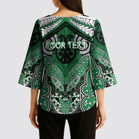 Aotearoa Iwi Ngati Maniapoto Personalised Kimono Sleeve Blouse Maori Kowhaiwhai Pattern LT19 - Polynesian Pride