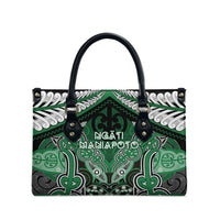 Aotearoa Iwi Ngati Maniapoto Leather Bag Maori Kowhaiwhai Pattern LT19 - Polynesian Pride
