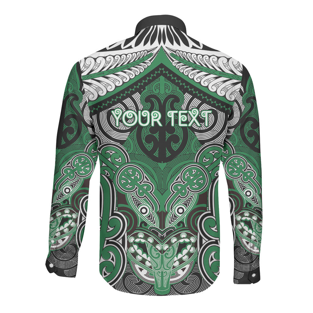 Aotearoa Iwi Ngati Maniapoto Personalised Long Sleeve Button Shirt Maori Kowhaiwhai Pattern LT19 - Polynesian Pride