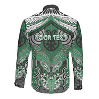 Aotearoa Iwi Ngati Maniapoto Personalised Long Sleeve Button Shirt Maori Kowhaiwhai Pattern LT19 - Polynesian Pride