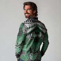 Aotearoa Iwi Ngati Maniapoto Personalised Long Sleeve Polo Shirt Maori Kowhaiwhai Pattern LT19 - Polynesian Pride