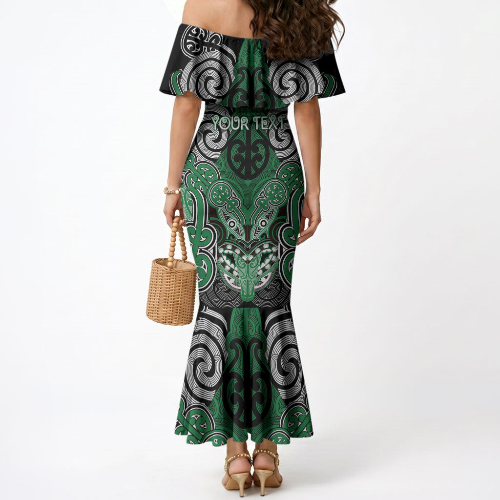 Aotearoa Iwi Ngati Maniapoto Personalised Mermaid Dress Maori Kowhaiwhai Pattern LT19 - Polynesian Pride