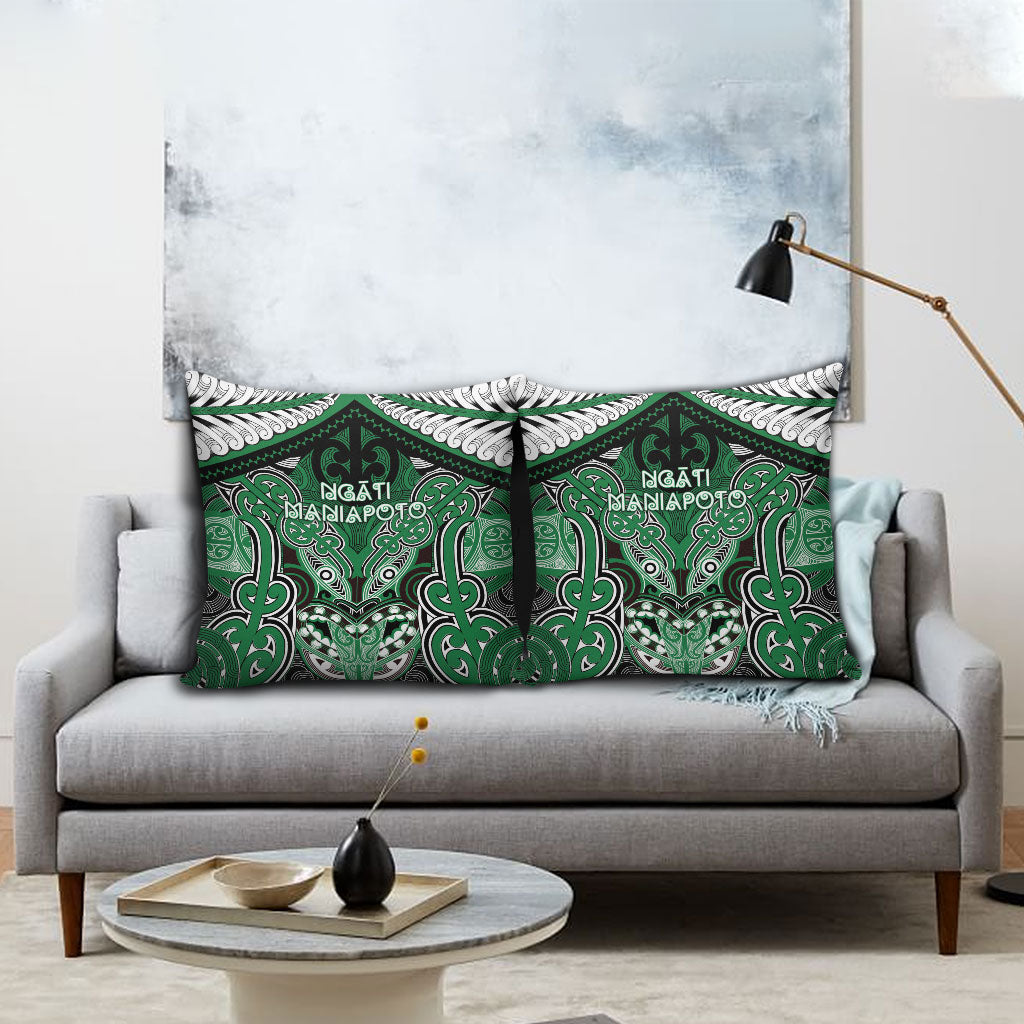 Aotearoa Iwi Ngati Maniapoto Pillow Cover Maori Kowhaiwhai Pattern LT19 - Polynesian Pride