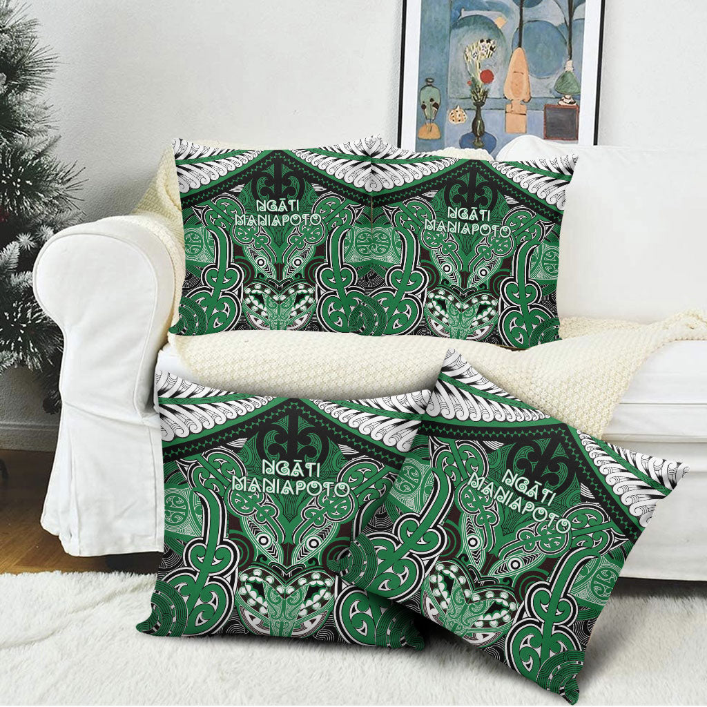 Aotearoa Iwi Ngati Maniapoto Pillow Cover Maori Kowhaiwhai Pattern LT19 - Polynesian Pride