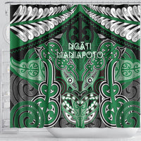 Aotearoa Iwi Ngati Maniapoto Shower Curtain Maori Kowhaiwhai Pattern LT19 - Polynesian Pride