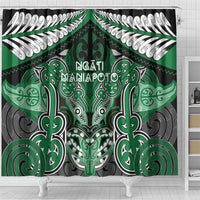 Aotearoa Iwi Ngati Maniapoto Shower Curtain Maori Kowhaiwhai Pattern LT19 - Polynesian Pride