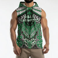 Aotearoa Iwi Ngati Maniapoto Personalised Sleeveless Hoodie Maori Kowhaiwhai Pattern LT19 - Polynesian Pride