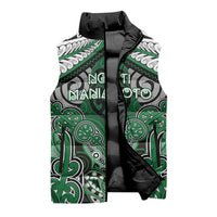 Aotearoa Iwi Ngati Maniapoto Personalised Sleeveless Puffer Jacket Maori Kowhaiwhai Pattern LT19 - Polynesian Pride