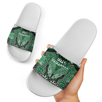 Aotearoa Iwi Ngati Maniapoto Slide Sandals Maori Kowhaiwhai Pattern LT19 - Polynesian Pride
