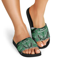 Aotearoa Iwi Ngati Maniapoto Slide Sandals Maori Kowhaiwhai Pattern LT19 - Polynesian Pride