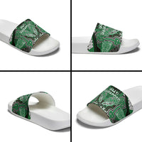 Aotearoa Iwi Ngati Maniapoto Slide Sandals Maori Kowhaiwhai Pattern LT19 - Polynesian Pride