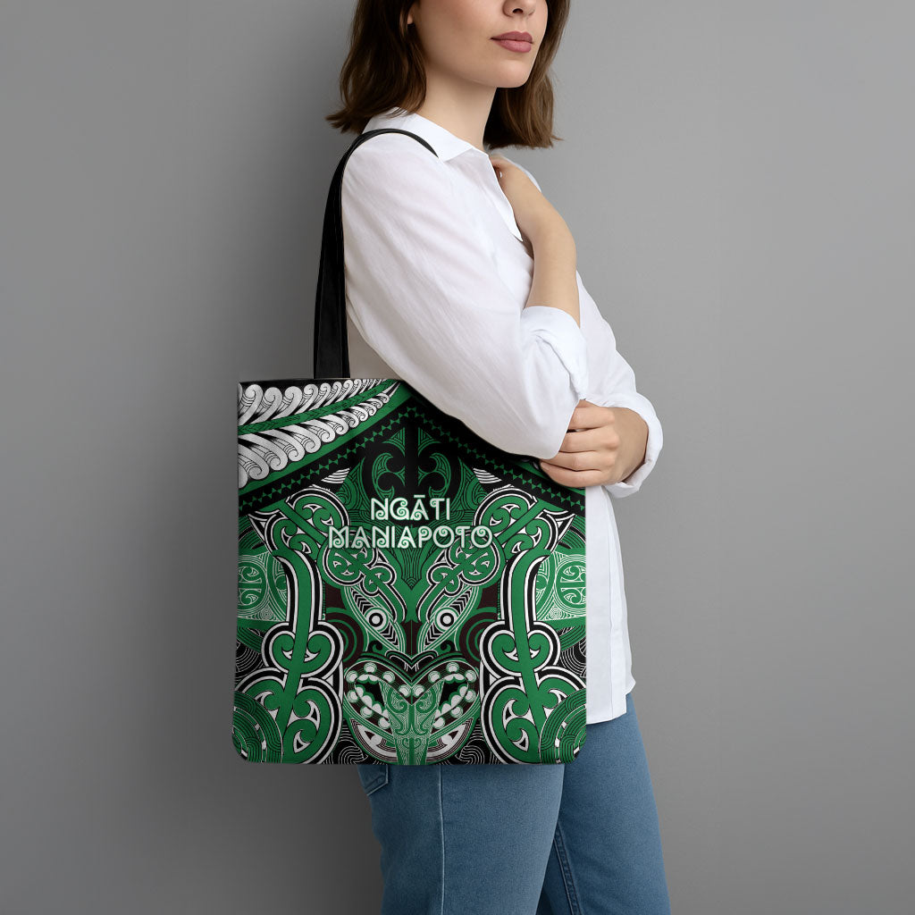 Aotearoa Iwi Ngati Maniapoto Tote Bag Maori Kowhaiwhai Pattern LT19 - Polynesian Pride