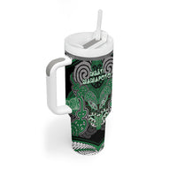 Aotearoa Iwi Ngati Maniapoto Personalised Tumbler With Handle Maori Kowhaiwhai Pattern LT19 - Polynesian Pride