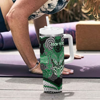 Aotearoa Iwi Ngati Maniapoto Personalised Tumbler With Handle Maori Kowhaiwhai Pattern LT19 - Polynesian Pride