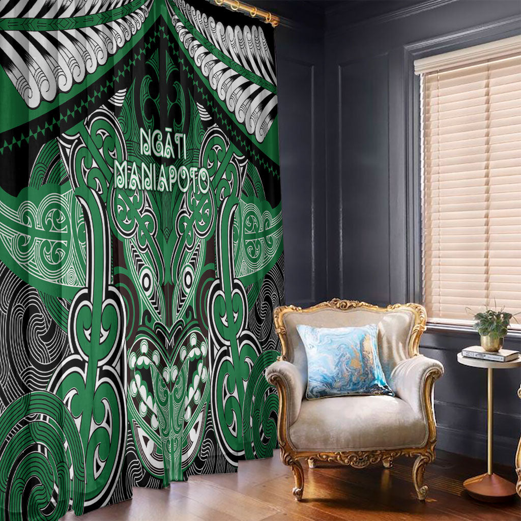 Aotearoa Iwi Ngati Maniapoto Window Curtain Maori Kowhaiwhai Pattern LT19 - Polynesian Pride