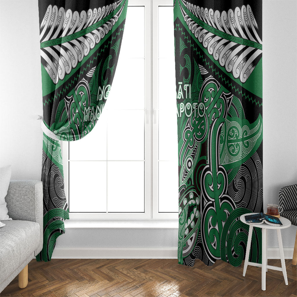 Aotearoa Iwi Ngati Maniapoto Window Curtain Maori Kowhaiwhai Pattern LT19 - Polynesian Pride