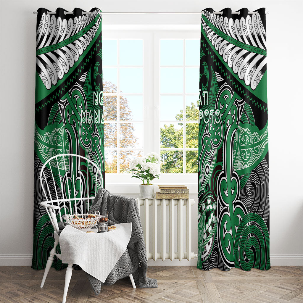 Aotearoa Iwi Ngati Maniapoto Window Curtain Maori Kowhaiwhai Pattern LT19 - Polynesian Pride