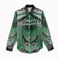 Aotearoa Iwi Ngati Maniapoto Personalised Women Casual Shirt Maori Kowhaiwhai Pattern LT19 - Polynesian Pride
