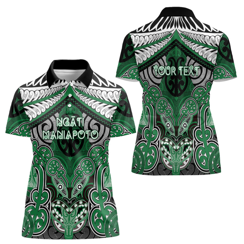 Aotearoa Iwi Ngati Maniapoto Personalised Women Polo Shirt Maori Kowhaiwhai Pattern LT19 - Polynesian Pride