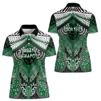 Aotearoa Iwi Ngati Maniapoto Personalised Women Polo Shirt Maori Kowhaiwhai Pattern LT19 - Polynesian Pride