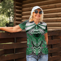 Aotearoa Iwi Ngati Maniapoto Personalised Women Polo Shirt Maori Kowhaiwhai Pattern LT19 - Polynesian Pride