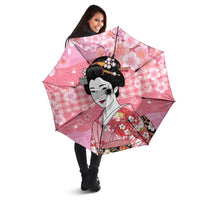 Japanese Geisha Cherry Blossom Umbrella Pink Palaka Hawaii Pattern Fusion Design LT19 - Polynesian Pride