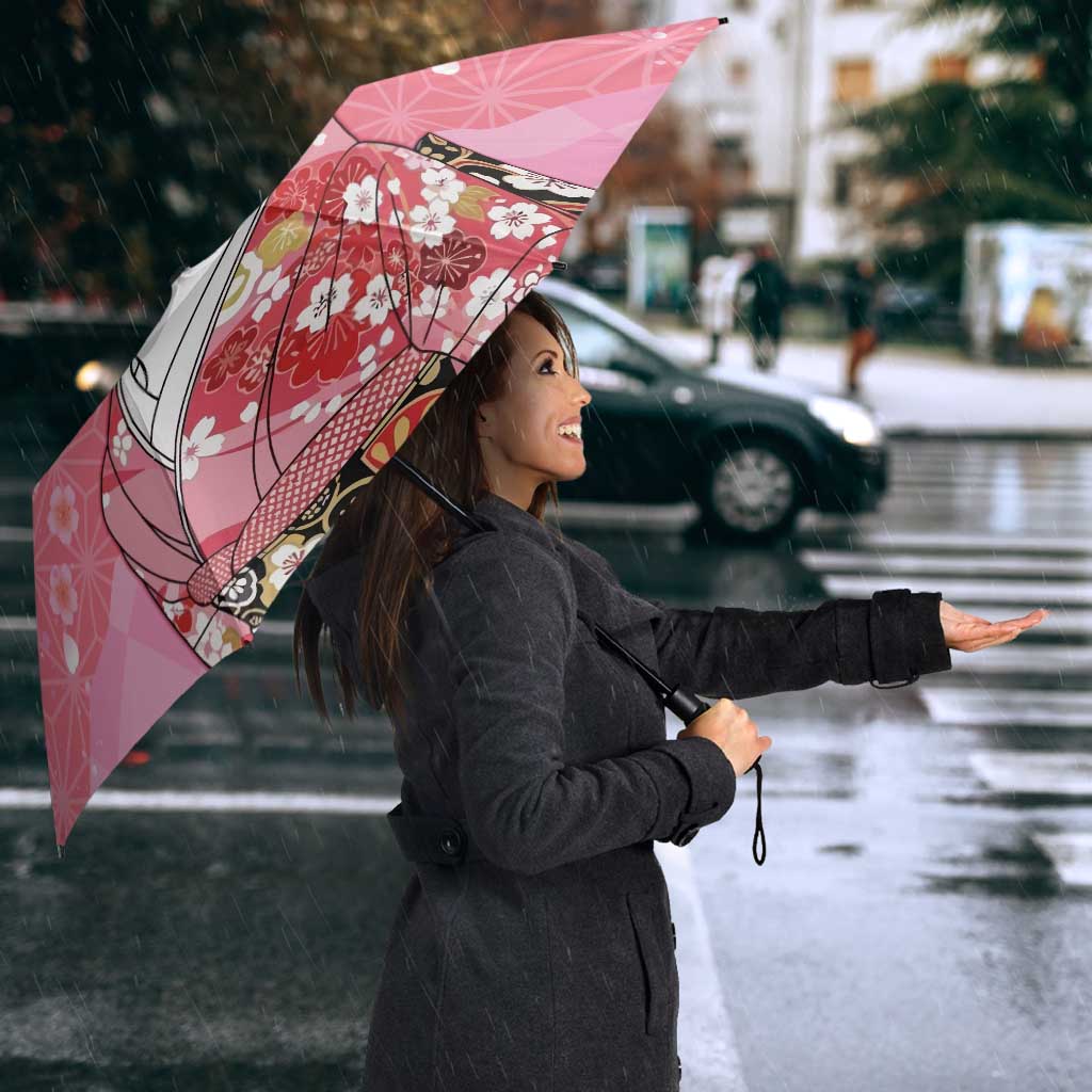 Japanese Geisha Cherry Blossom Umbrella Pink Palaka Hawaii Pattern Fusion Design LT19 - Polynesian Pride