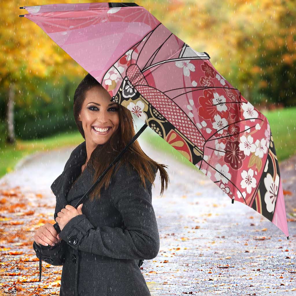 Japanese Geisha Cherry Blossom Umbrella Pink Palaka Hawaii Pattern Fusion Design LT19 - Polynesian Pride