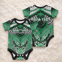 Aotearoa Iwi Ngai Tahu Personalised Baby Onesie Maori Kowhaiwhai Pattern LT19 - Polynesian Pride