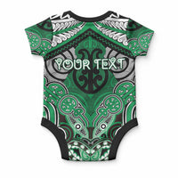 Aotearoa Iwi Ngai Tahu Personalised Baby Onesie Maori Kowhaiwhai Pattern LT19 - Polynesian Pride