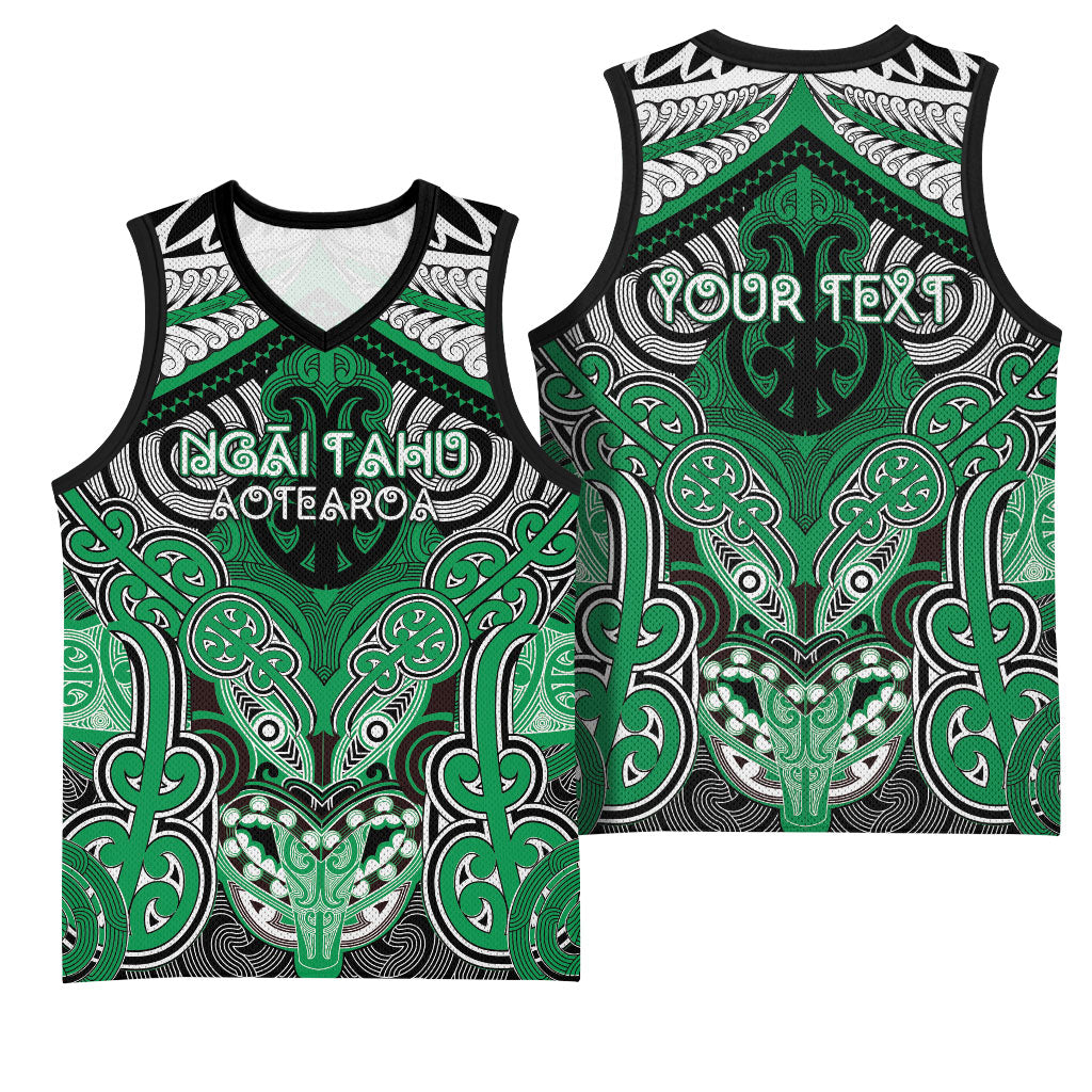 Aotearoa Iwi Ngai Tahu Personalised Basketball Jersey Maori Kowhaiwhai Pattern LT19 - Polynesian Pride