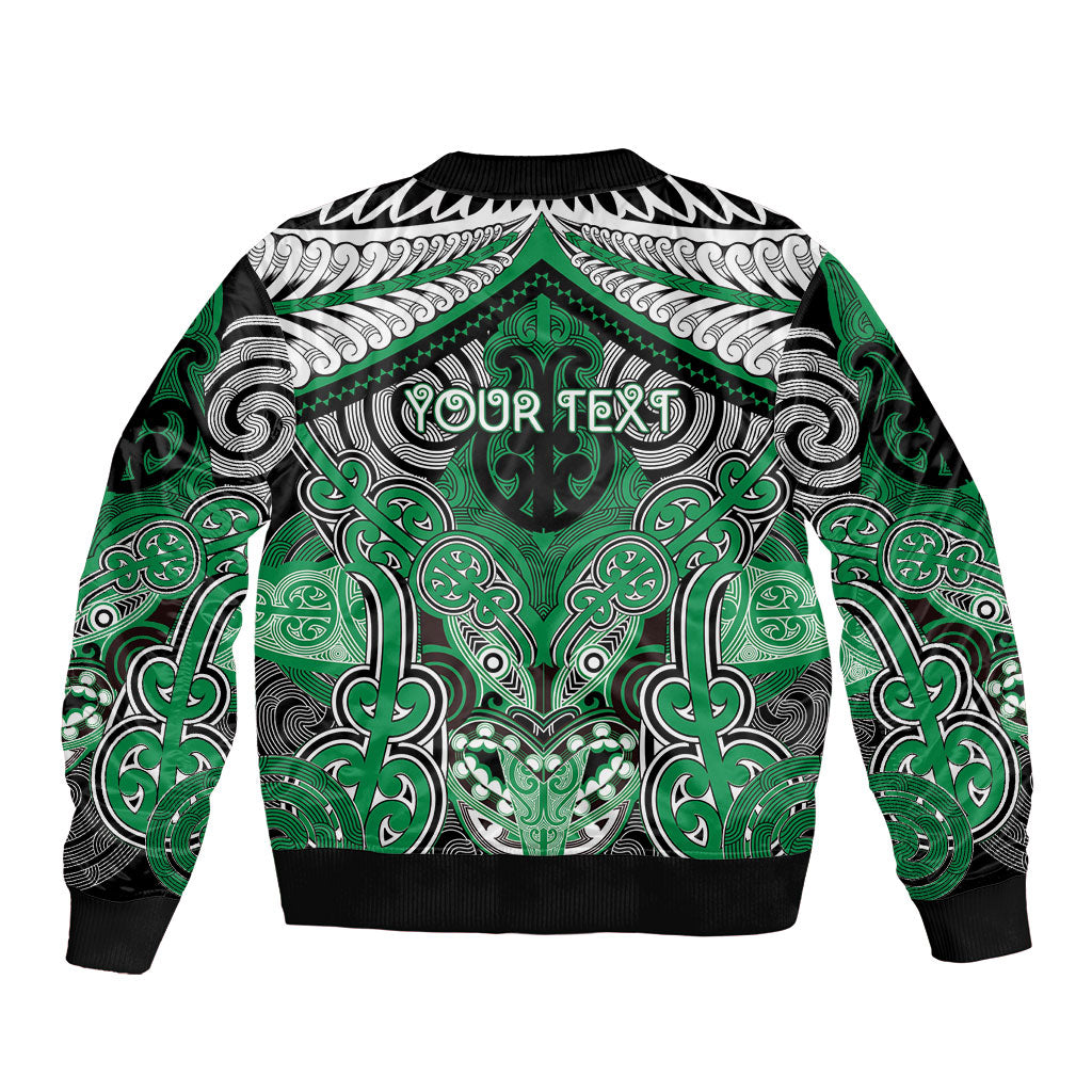 Aotearoa Iwi Ngai Tahu Personalised Bomber Jacket Maori Kowhaiwhai Pattern LT19 - Polynesian Pride