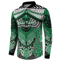 Aotearoa Iwi Ngai Tahu Personalised Button Sweatshirt Maori Kowhaiwhai Pattern LT19 - Polynesian Pride