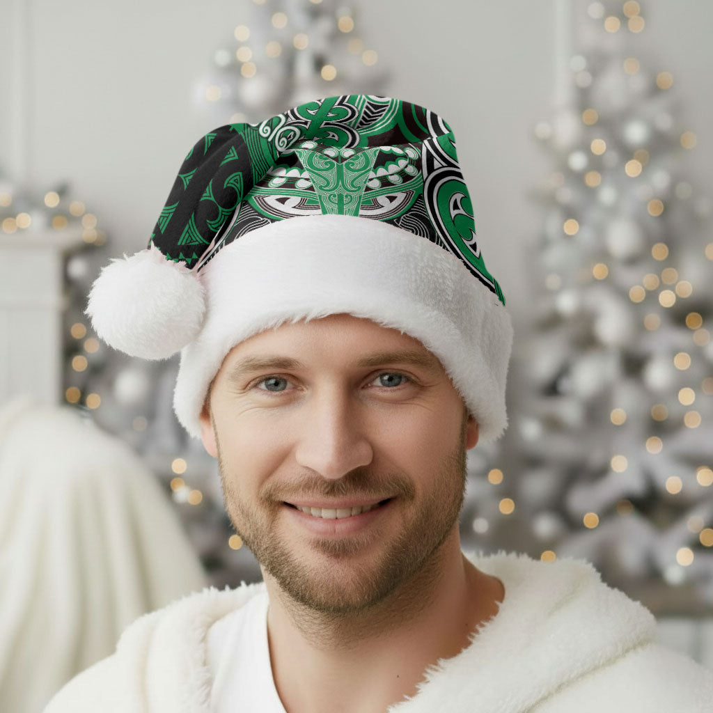 Aotearoa Iwi Ngai Tahu Personalised Christmas Santa Hat Maori Kowhaiwhai Pattern LT19 - Polynesian Pride