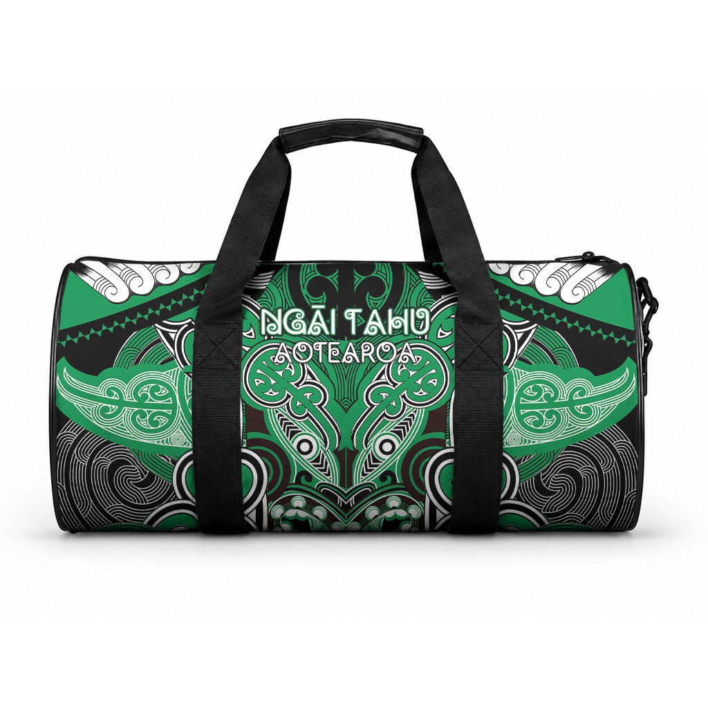 Aotearoa Iwi Ngai Tahu Duffle Bag Maori Kowhaiwhai Pattern LT19 One size Green - Polynesian Pride