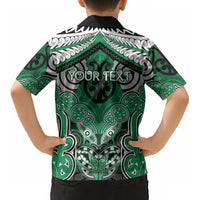 Aotearoa Iwi Ngai Tahu Personalised Kid Hawaiian Shirt Maori Kowhaiwhai Pattern LT19 - Polynesian Pride