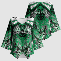 Aotearoa Iwi Ngai Tahu Personalised Kimono Sleeve Blouse Maori Kowhaiwhai Pattern LT19 - Polynesian Pride