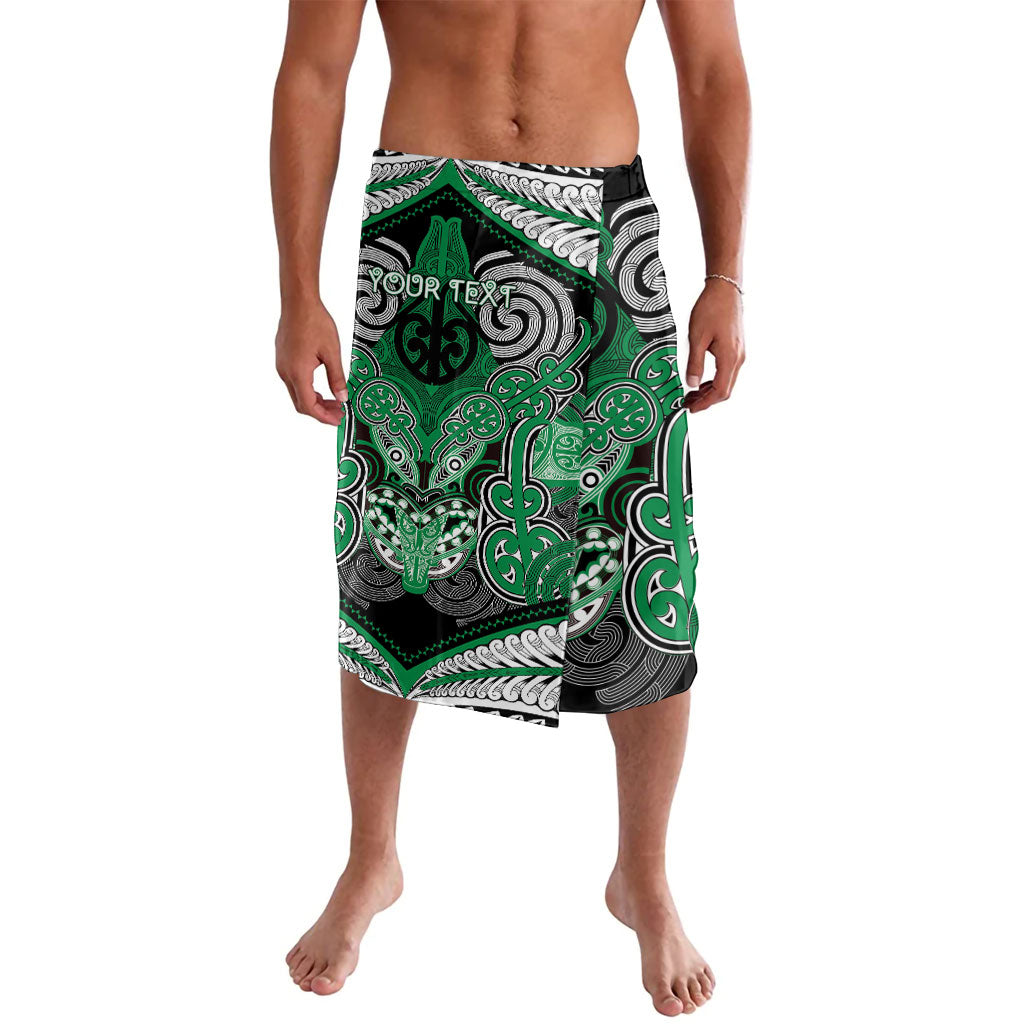 Aotearoa Iwi Ngai Tahu Personalised Lavalava Maori Kowhaiwhai Pattern LT19 Green - Polynesian Pride