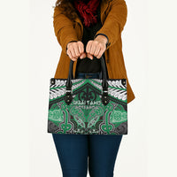 Aotearoa Iwi Ngai Tahu Leather Bag Maori Kowhaiwhai Pattern LT19 - Polynesian Pride