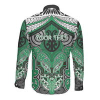 Aotearoa Iwi Ngai Tahu Personalised Long Sleeve Button Shirt Maori Kowhaiwhai Pattern LT19 - Polynesian Pride