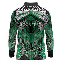 Aotearoa Iwi Ngai Tahu Personalised Long Sleeve Polo Shirt Maori Kowhaiwhai Pattern LT19 - Polynesian Pride