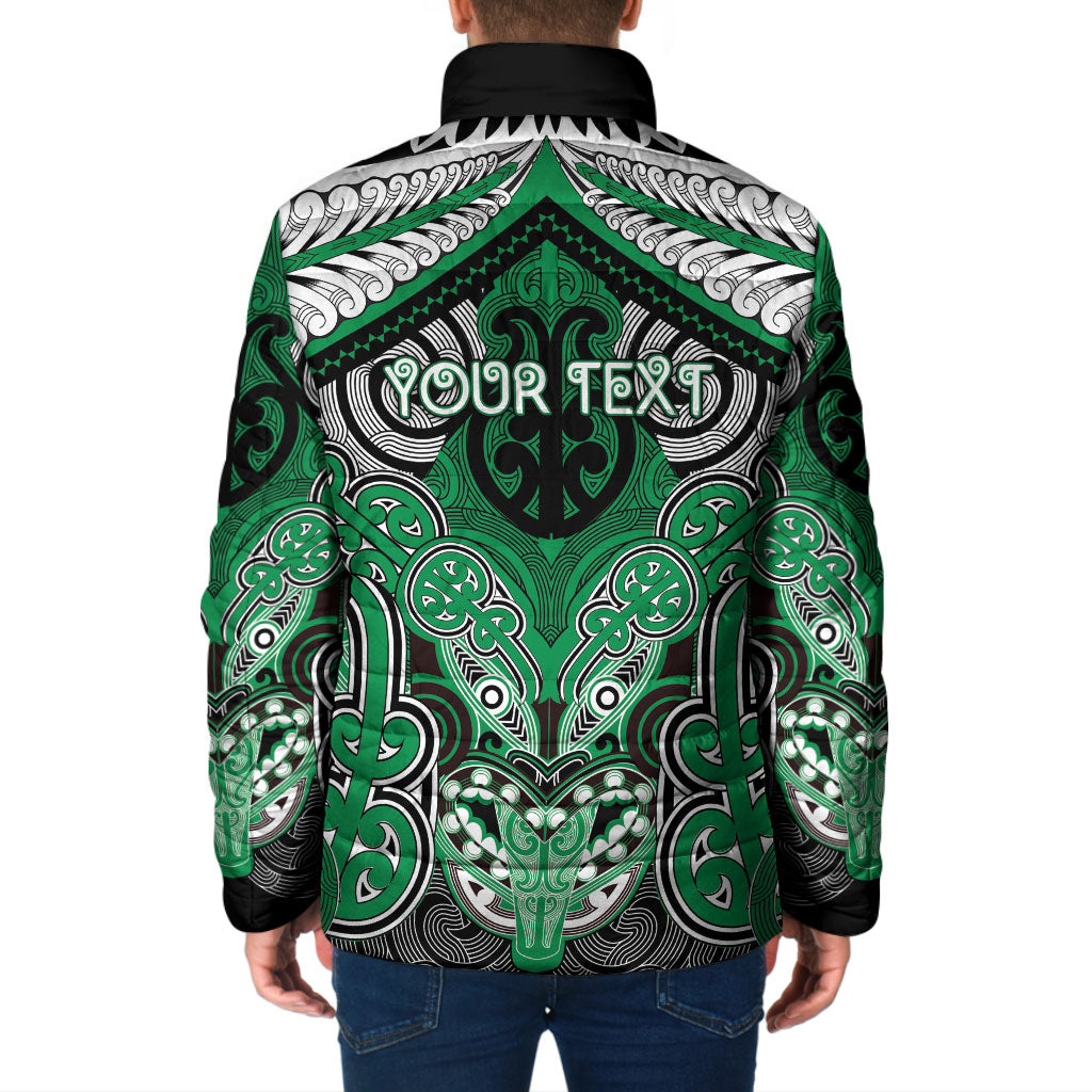 Aotearoa Iwi Ngai Tahu Personalised Padded Jacket Maori Kowhaiwhai Pattern LT19 - Polynesian Pride