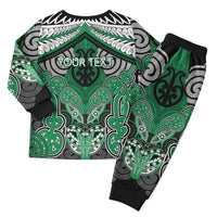 Aotearoa Iwi Ngai Tahu Personalised Christmas Pajama Set Maori Kowhaiwhai Pattern LT19 - Polynesian Pride