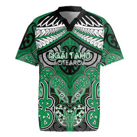 Aotearoa Iwi Ngai Tahu Personalised Rugby Jersey Maori Kowhaiwhai Pattern LT19 Green - Polynesian Pride