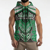 Aotearoa Iwi Ngai Tahu Personalised Sleeveless Zip Hoodie Maori Kowhaiwhai Pattern LT19 - Polynesian Pride