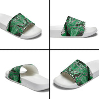 Aotearoa Iwi Ngai Tahu Slide Sandals Maori Kowhaiwhai Pattern LT19 - Polynesian Pride