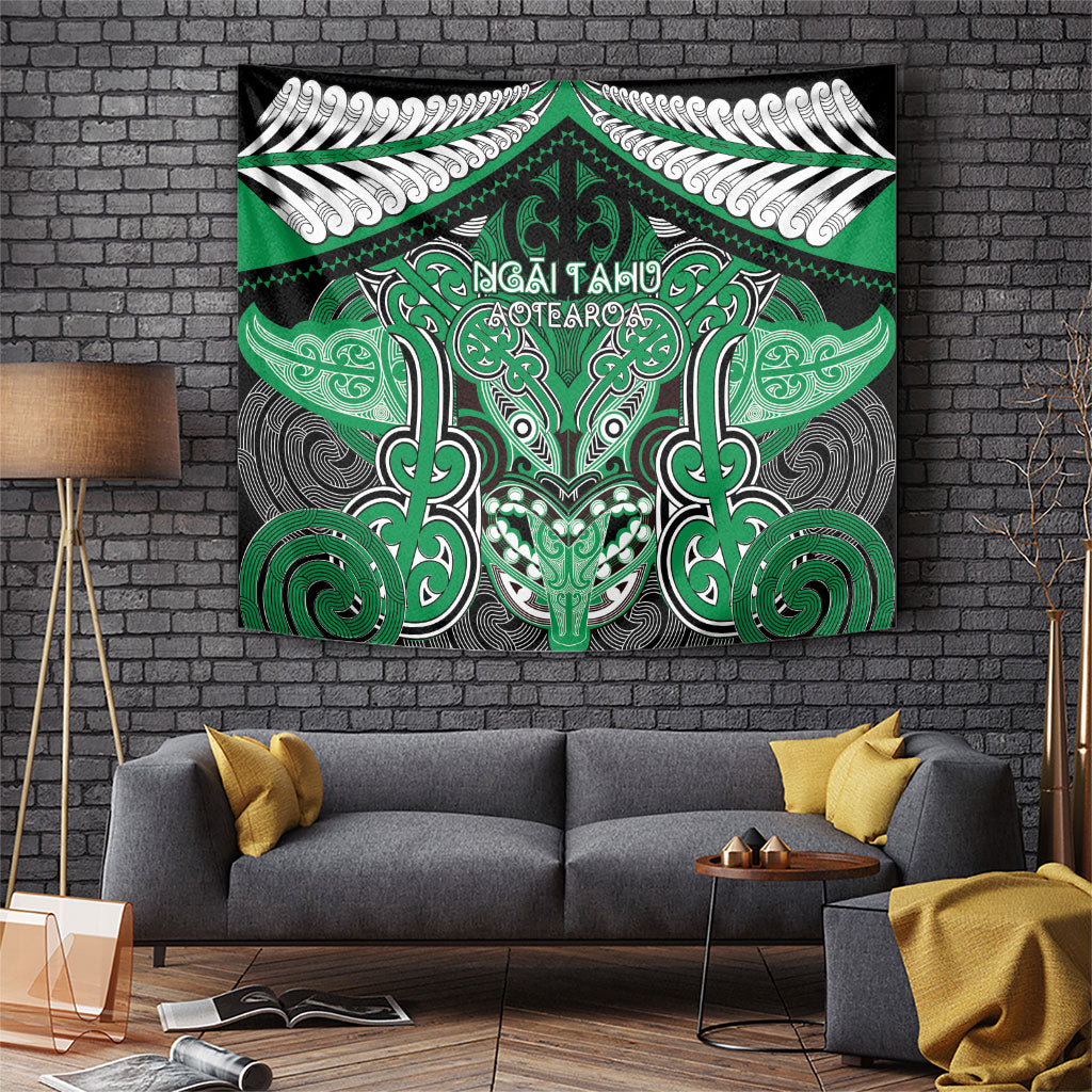 Aotearoa Iwi Ngai Tahu Tapestry Maori Kowhaiwhai Pattern LT19 Green - Polynesian Pride