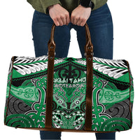 Aotearoa Iwi Ngai Tahu Travel Bag Maori Kowhaiwhai Pattern LT19 Green - Polynesian Pride